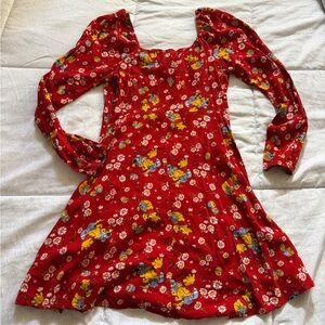 Disney Red Floral Dress